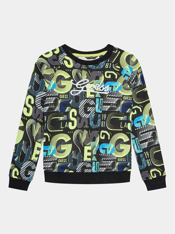 Guess Guess Džemperis L3BQ10 KAD73 Juoda Regular Fit