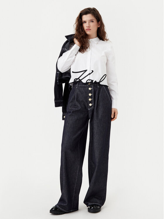 KARL LAGERFELD KARL LAGERFELD Cămașă A1W11002 Alb Regular Fit
