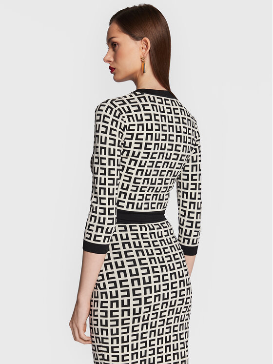 Elisabetta Franchi Elisabetta Franchi Kardigāns MK-33Z-31E2-V380 Écru Slim Fit