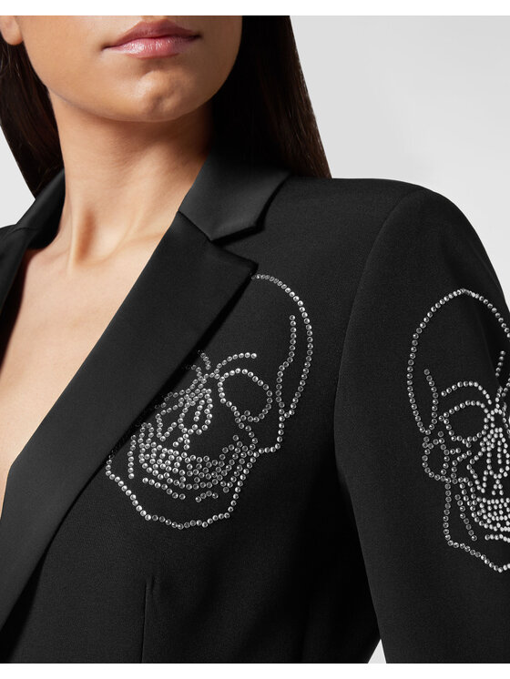 PHILIPP PLEIN PHILIPP PLEIN Płaszcz zimowy 4257 Czarny Loose Fit