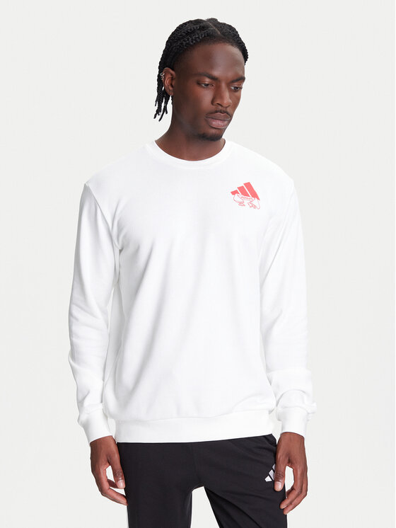 adidas adidas Mikina Food Noodle Graphic JW4347 Bílá Regular Fit