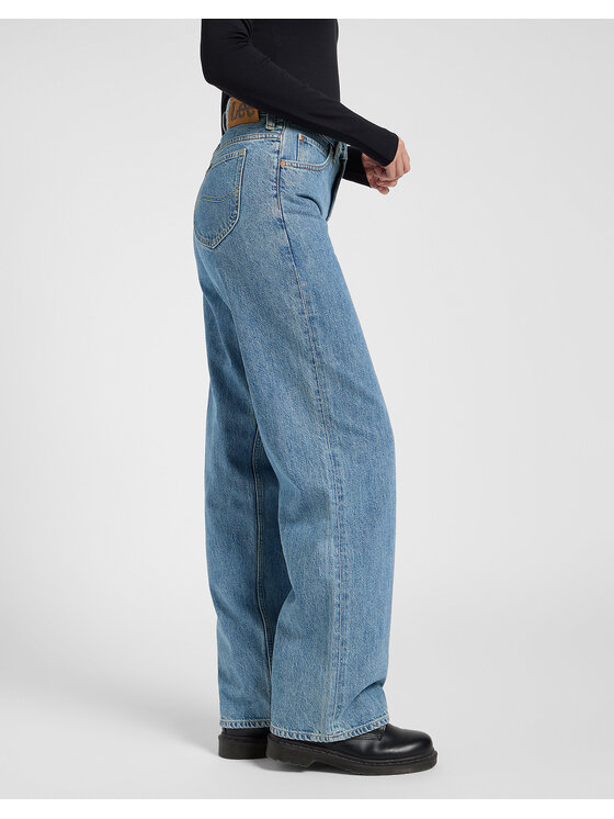 Lee Lee Jeansy RIDER LOOSE Niebieski Loose Fit