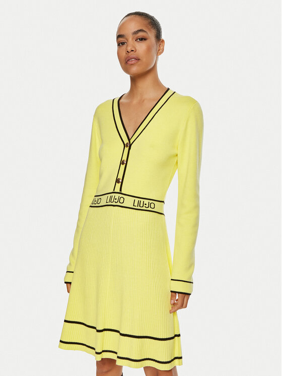 Liu Jo Liu Jo Трикотажна сукня TF4050 MS59L Жовтий Regular Fit