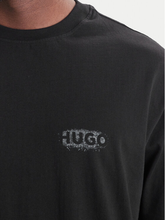 HUGO HUGO Póló Spray 50559731 Fekete Relaxed Fit