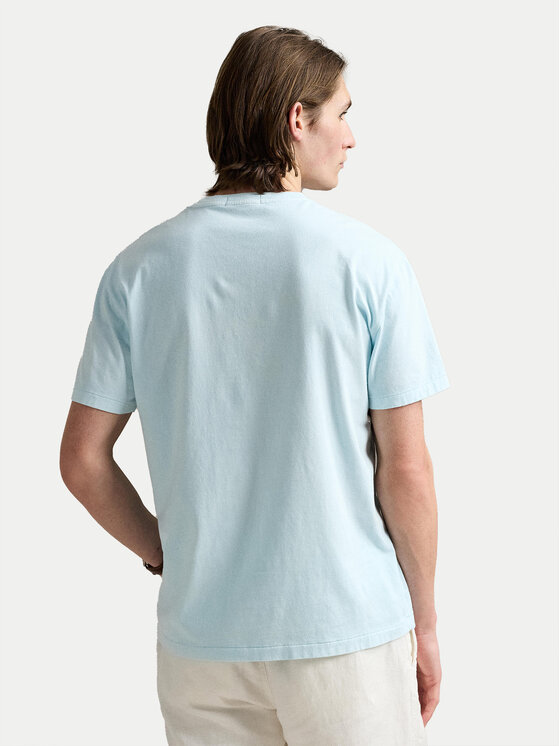 Polo Ralph Lauren Polo Ralph Lauren Marškinėliai 710969628002 Žydra Custom Slim Fit