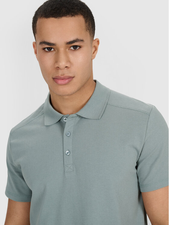 4F 4F Polo MIDSHOP TEXTILE Khaki Regular Fit