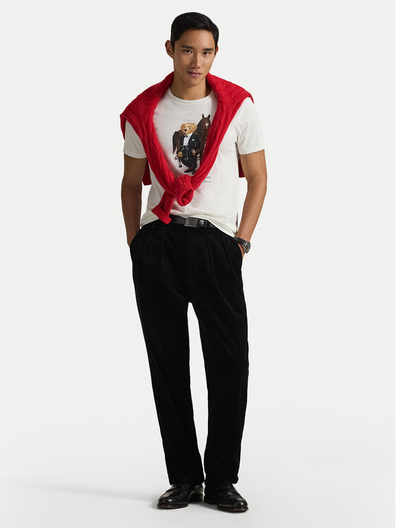 Polo Ralph Lauren Polo Ralph Lauren Majica 710P08093003 Bela Custom Slim Fit