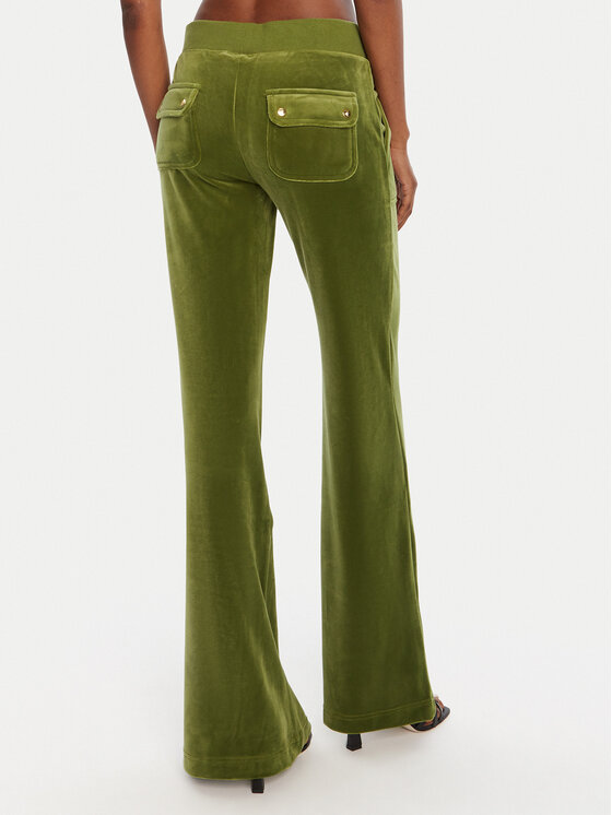 Juicy Couture Juicy Couture Долнище анцуг Layla JCSEBJ001G Зелен Regular Fit