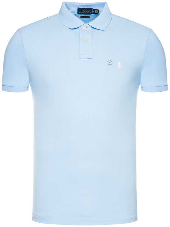 Polo Ralph Lauren Polo Ralph Lauren Тениска с яка и копчета Core Replen 710782592 Син Custom Slim Fit