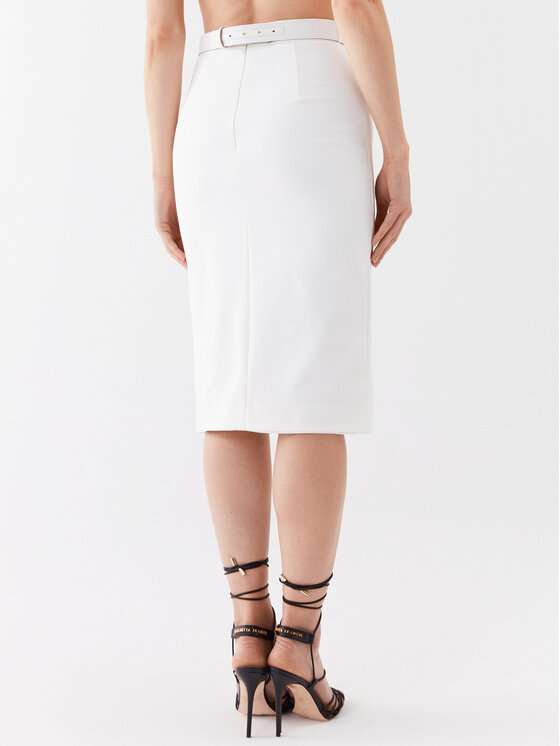 Elisabetta Franchi Elisabetta Franchi Spódnica ołówkowa GO-027-32E2-V390 Biały Slim Fit
