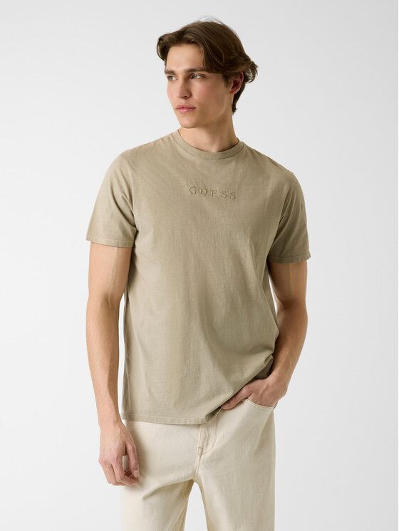 Guess Guess Тишърт 181948 Бежов Classic Fit