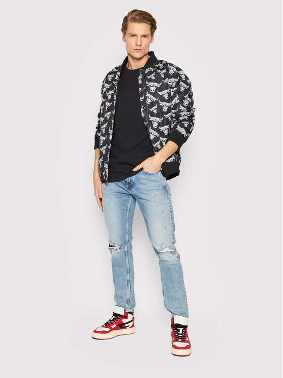 New Era New Era Bomber Chicago Bulls All Over Logo 12893178 Crna Regular Fit