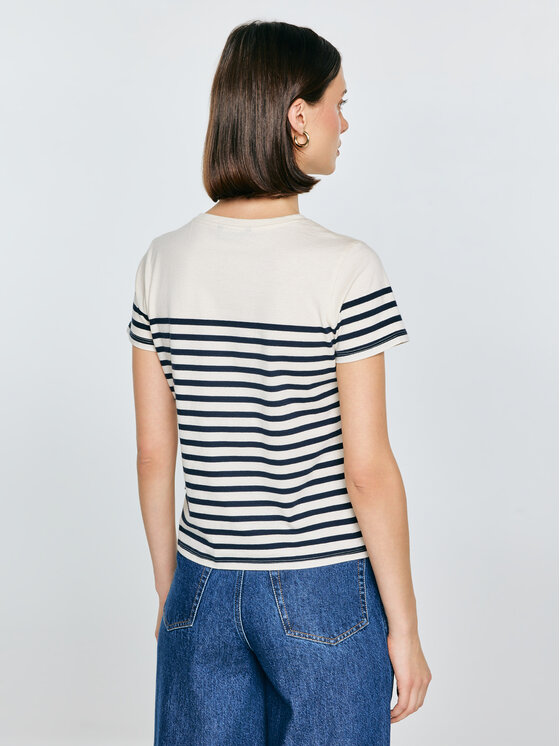 BIG STAR BIG STAR T-Shirt NORISA Granatowy Basic Fit