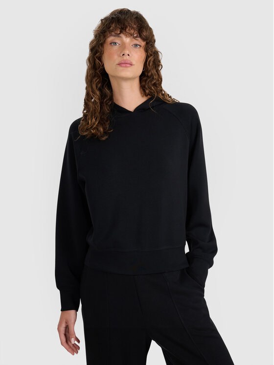 4F 4F Bluza MODAL STORY Czarny Regular Fit