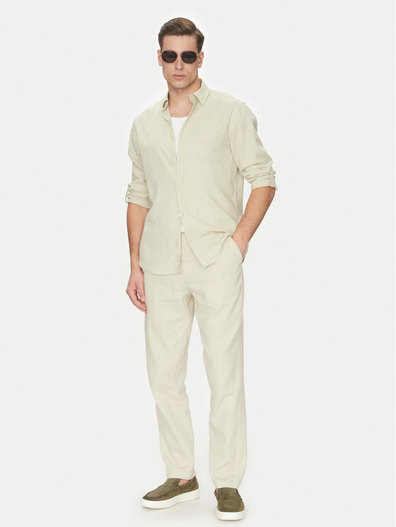 Guess Guess Сорочка F4GH00 WG3L0 Зелений Regular Fit