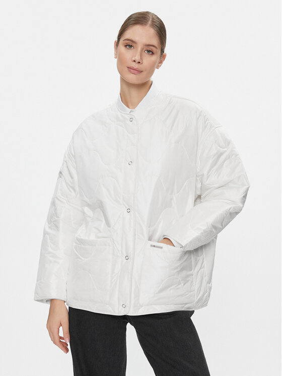 Tommy Jeans Tommy Jeans Geacă Tjw Onion Quilt Liner Jacket DW0DW17235 Alb Regular Fit