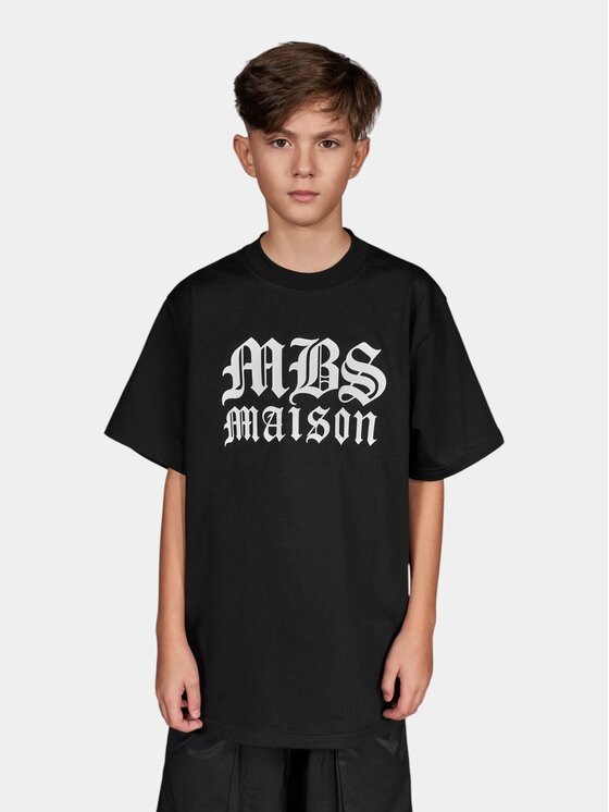 MADE BY SOCIETY MADE BY SOCIETY T-Shirt Fraktur - T37867 Czarny Basic Fit