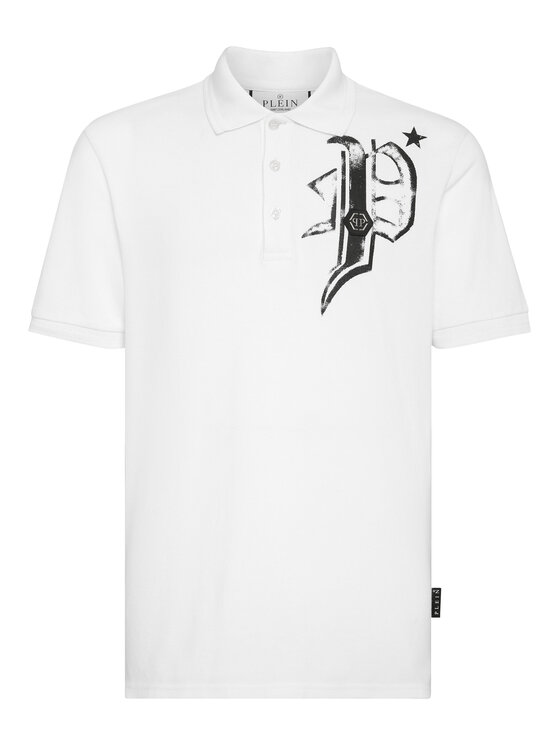 PHILIPP PLEIN PHILIPP PLEIN Polo 755 Biały Slim Fit