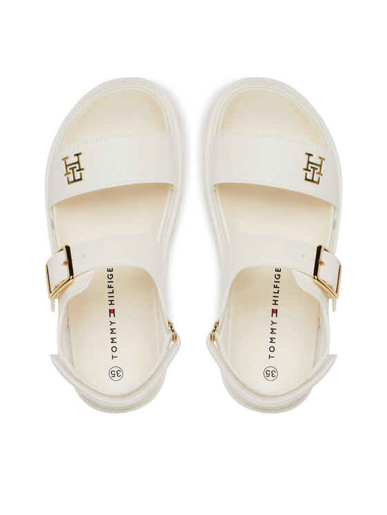 Tommy Hilfiger Tommy Hilfiger Sandały T3A2-33785-0326 S Écru