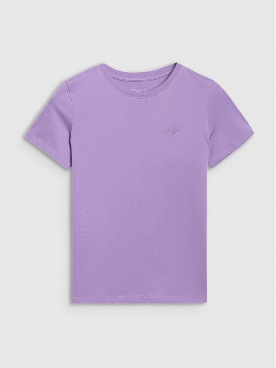 4F 4F T-Shirt 4FJRAW25TTSHF3233-51S Fioletowy Regular Fit