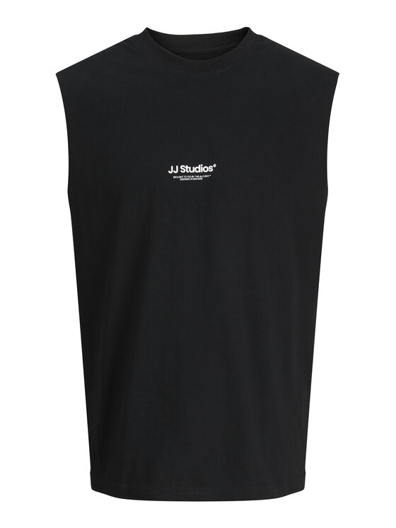 Jack & Jones Jack & Jones Majica brez rokavov Soho 12288001 Črna Relaxed Fit