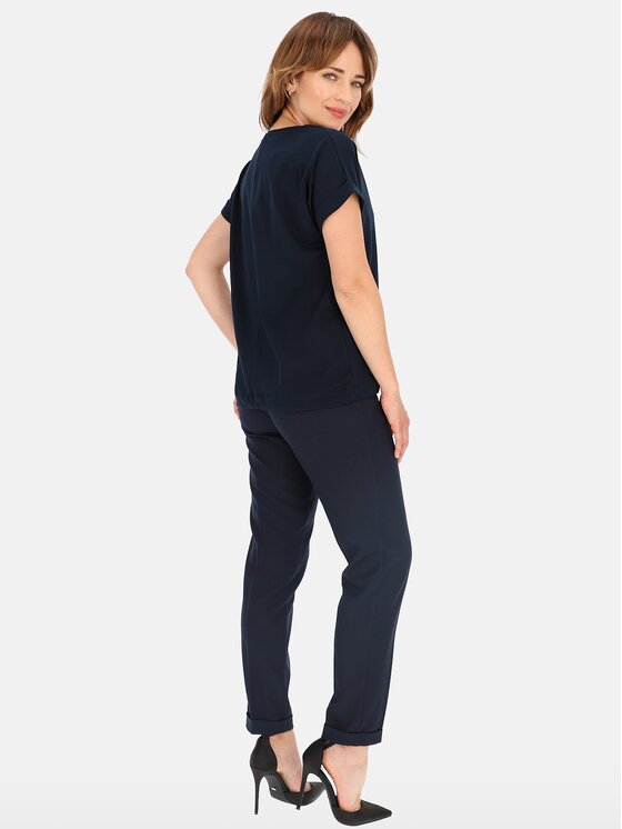 Perso Perso Tričko TCE249000F Tmavomodrá Regular Fit