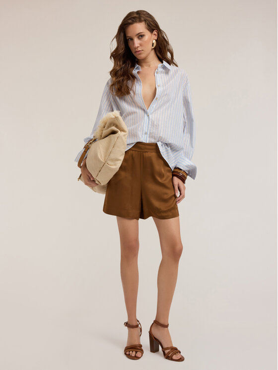 Motivi Motivi Camicia 5196Q100782N0R4 Turchese Over Fit