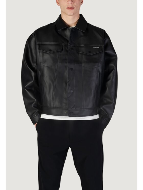 Calvin Klein Jeans Calvin Klein Jeans Giacca di pelle FAUX LEATHER Nero Regular Fit