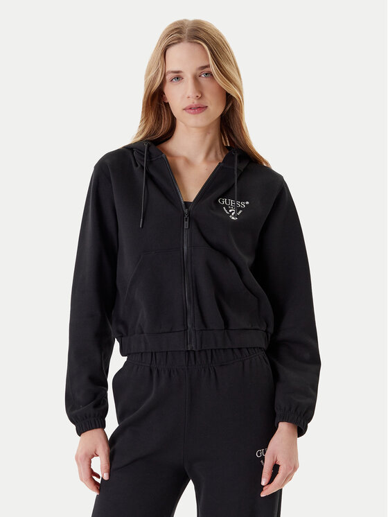 Guess Mikina V5RQ20 KC3D2 Čierna Regular Fit