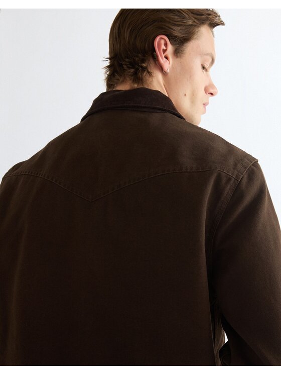 Wrangler Wrangler Kurtka przejściowa UTILITY JACKET Brązowy Regular Fit