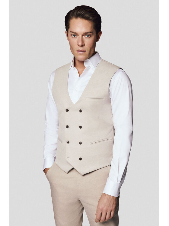 Lancerto Lancerto Kamizelka Sorso KA131125000009 Beżowy Slim Fit