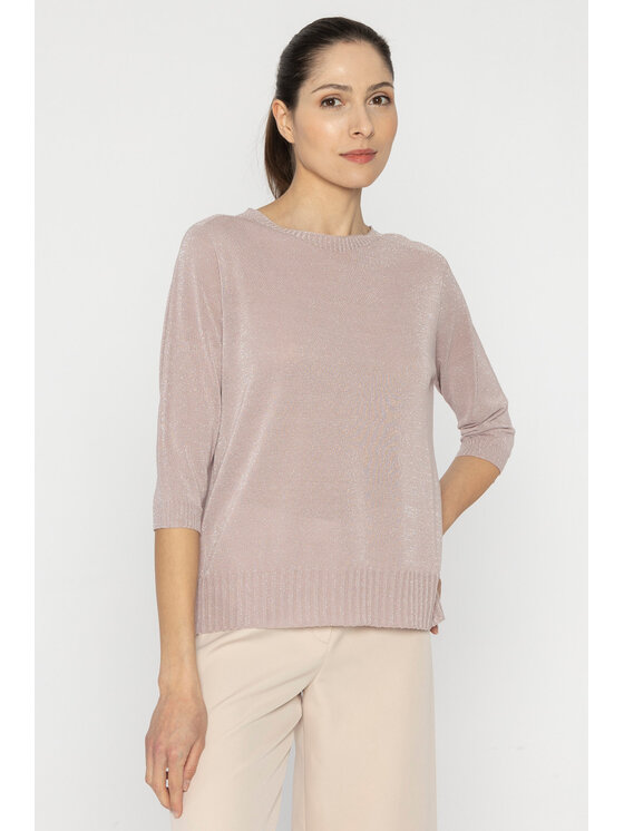 Deni Cler Milano Deni Cler Milano Sweter T-DC-S420-D2-20-31-1 Różowy Regular Fit