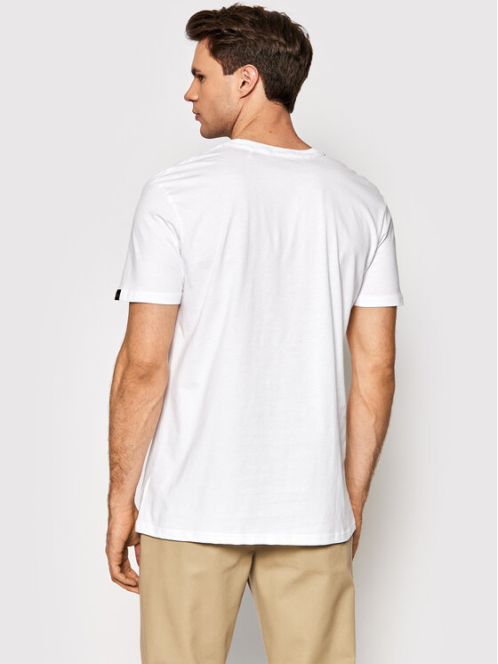 Alpha Industries Alpha Industries T-Shirt Alpha Label 118502 Biały Regular Fit