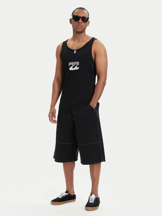 Billabong Billabong Tank top Icon Wave EBYZT00485 Czarny Relaxed Fit