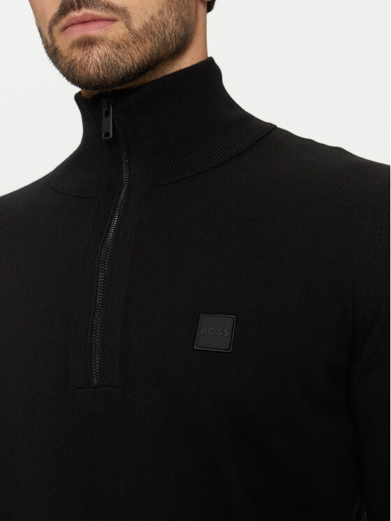 BOSS Boss Sweter Kanobix_S 50527585 Czarny Regular Fit