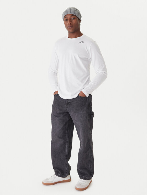 Kappa Kappa Set di maglie a maniche lunghe Logo Saro 37216LW Bianco Regular Fit