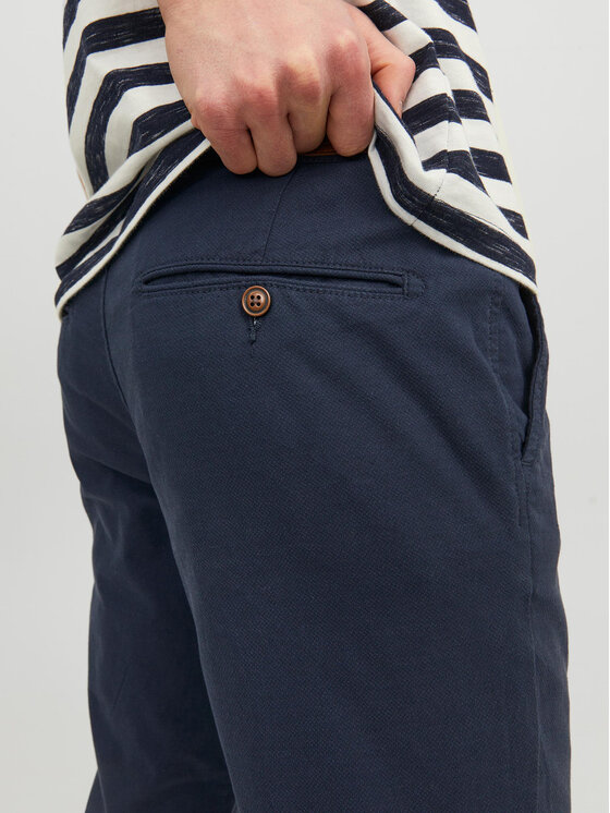 Jack & Jones Jack & Jones Chinosy Marco 12206198 Granatowy Slim Fit
