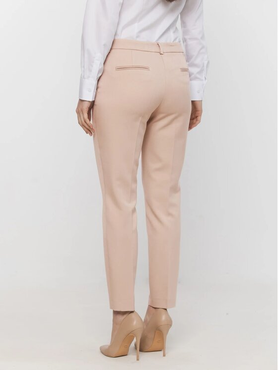Willsoor Willsoor Spodnie materiałowe 68230 Beżowy Cigarette Fit