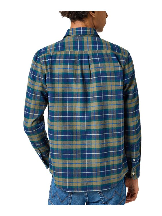Wrangler Wrangler Koszula 112356769 Zielony Regular Fit