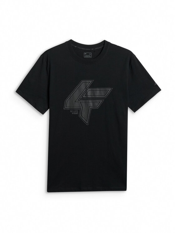 4F 4F T-Shirt CITY Czarny Regular Fit