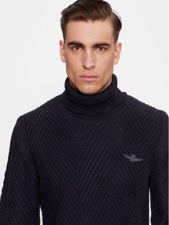 Aeronautica Militare Aeronautica Militare Rollkragenpullover 232MA1455L509 Dunkelblau Regular Fit