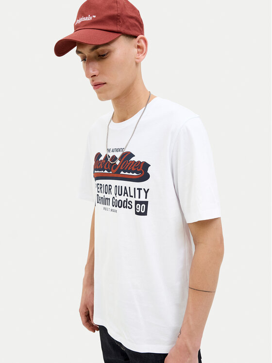 Jack&Jones Jack&Jones Majica Logo 12279535 Bela Standard Fit