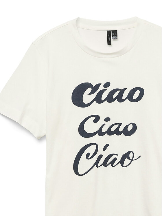 Vero Moda Vero Moda T-Shirt Sonna 10327143 Biały Regular Fit