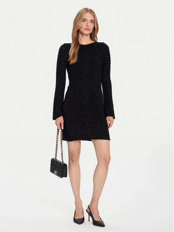 Guess Guess Úpletové šaty W5BK83 Z0192 Čierna Regular Fit
