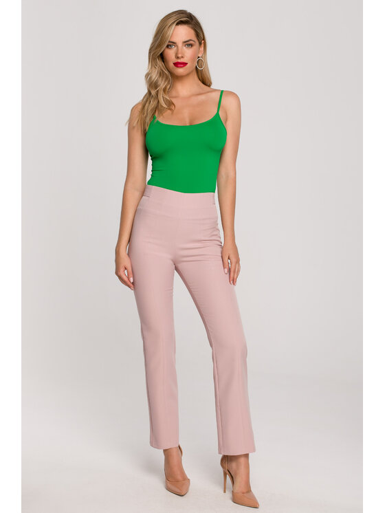 Makover Makover Pantaloni da donna K142 Rosa Regular Fit