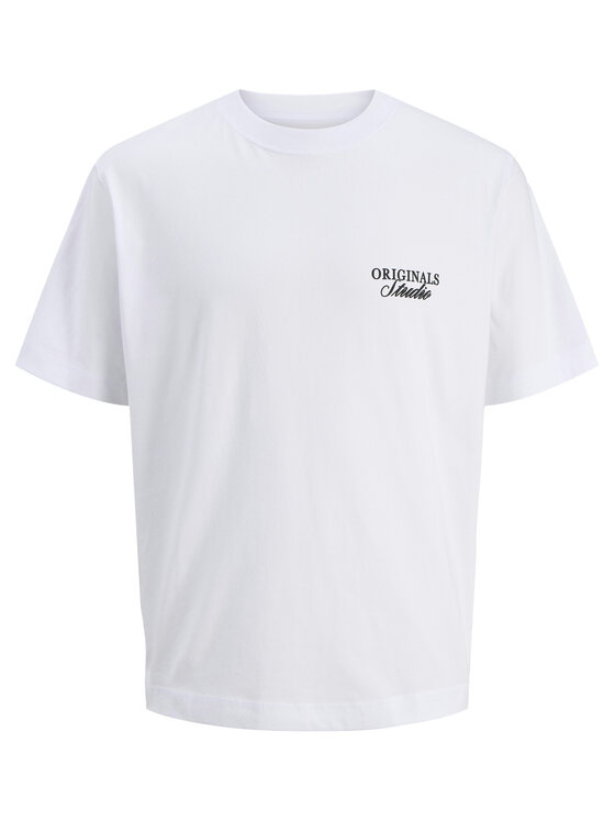 Jack & Jones Jack & Jones Majica Norrebro Typo 12282898 Bela Regular Fit