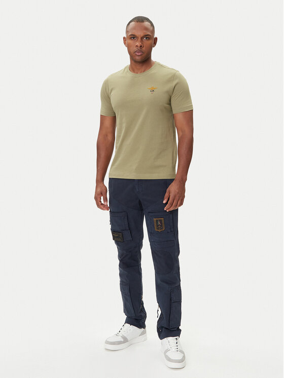 Aeronautica Militare Aeronautica Militare Majica 252TS1580UJ00372 Zelena Regular Fit