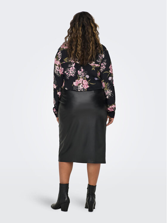ONLY Carmakoma ONLY Carmakoma Lederrock Rmia 15307489 Schwarz Regular Fit