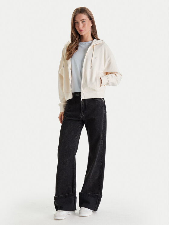 Calvin Klein Jeans Calvin Klein Jeans Bluză Monogram LV047F208G Bej Relaxed Fit