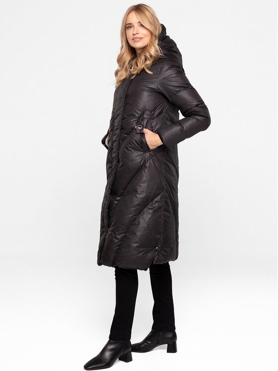 Perso Perso Kurtka damska BLH251037FX Czarny Regular Fit